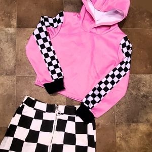 Skirt and cropped Hoodie